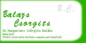 balazs csorgits business card